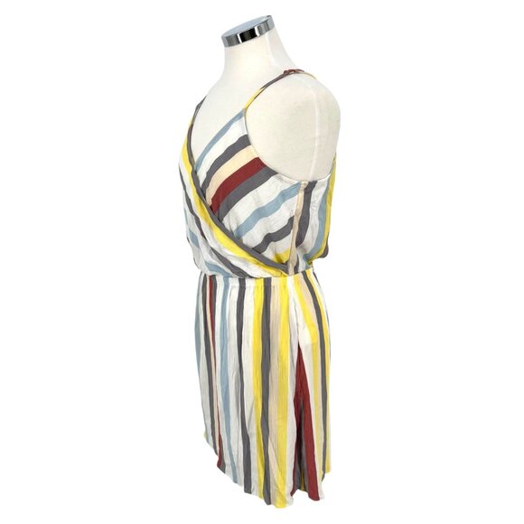 Market & Spruce Striped Wrap Short Sun Dress Multicolor Size Large NWT - Picture 4 of 9
